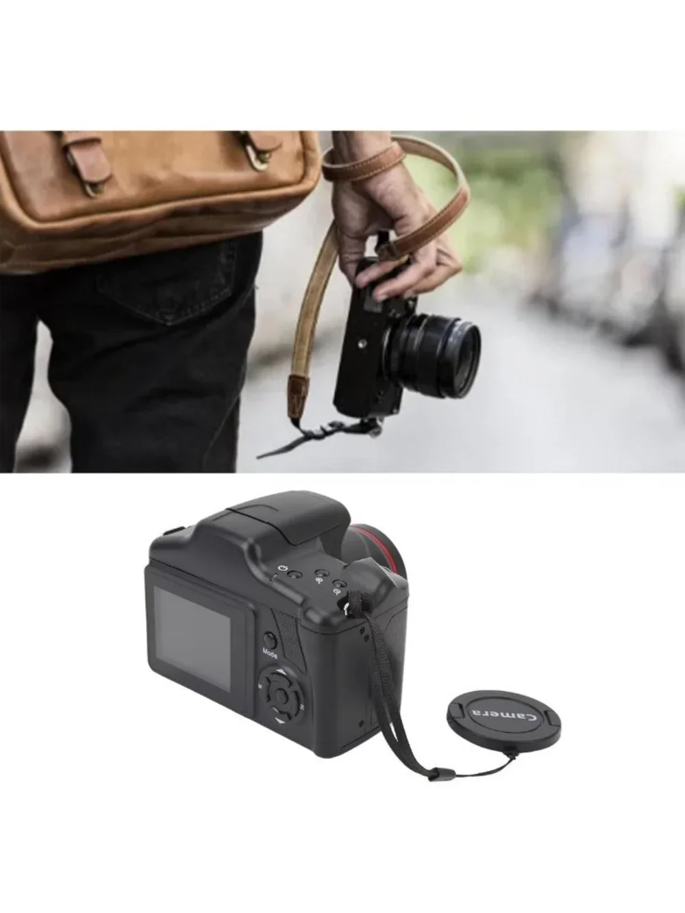 1080P Digital Camera 16MP with 16X Zoom, Night Vision, Anti-Shake for Vlogging